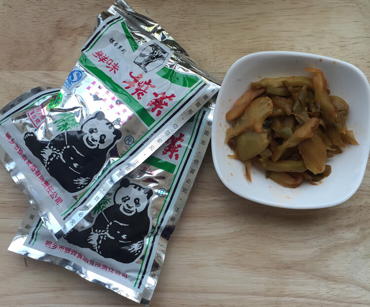 熊猫榨菜70g15银杏熊猫牌榨菜丝即食泡菜下饭菜榨菜片咸菜腌菜年货