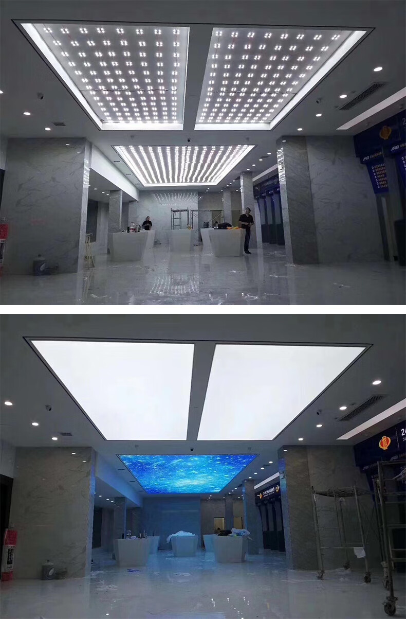 led软膜天花区块链灯广告灯箱漫反射卷帘灯条光源220v方块模组灯工程