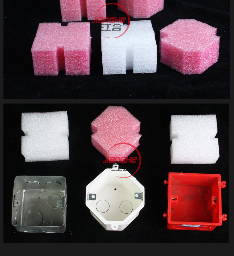 穿筋盒填充泡沫预埋盒模块剪力墙暗盒接线盒封堵86底盒电工泡沫堵方形