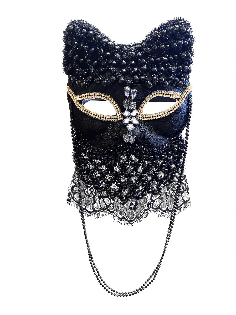 蒙面歌王面具威尼斯狐狸猫女面具重手工装饰蒙面歌王日式万圣节假面