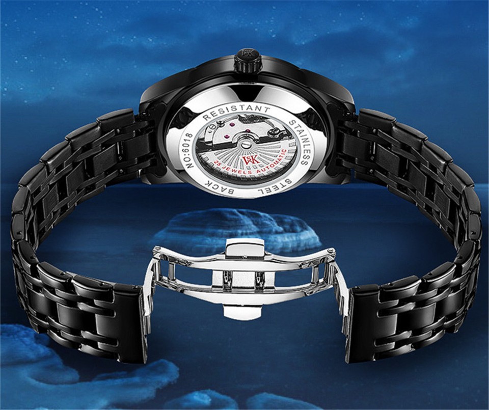 瑞士威斯凯/weisikai新款全自动机械带日历时尚潮流男士腕表(颜色可选