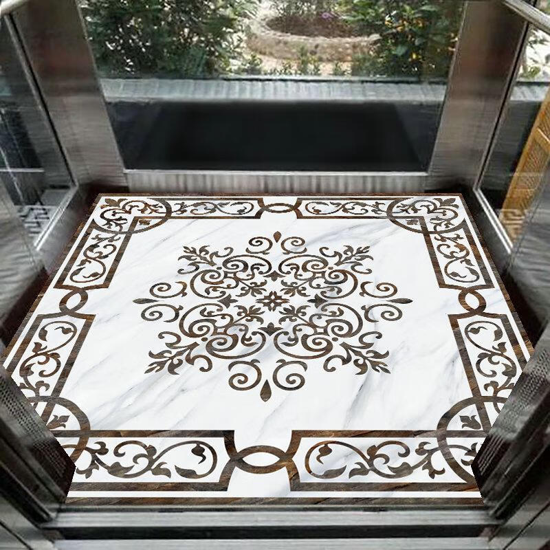 电梯轿厢地垫电梯定制logo可擦洗阻燃pvc电梯垫商用星期地垫轿厢