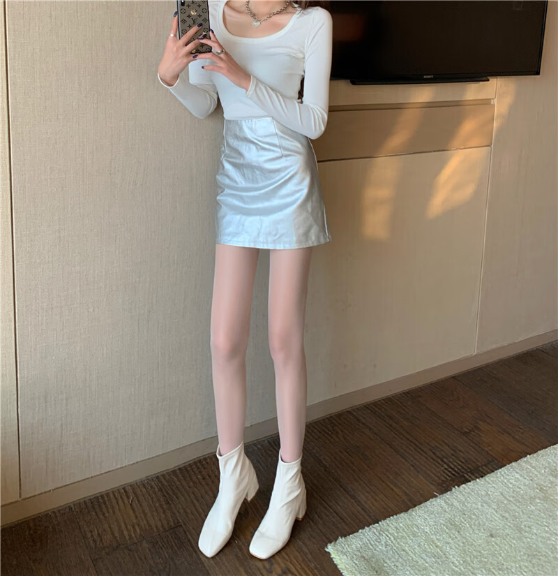 油光丝袜亮光丝袜亮晶晶珠光丝袜女装长腿裸感薄款网红透明光腿神器