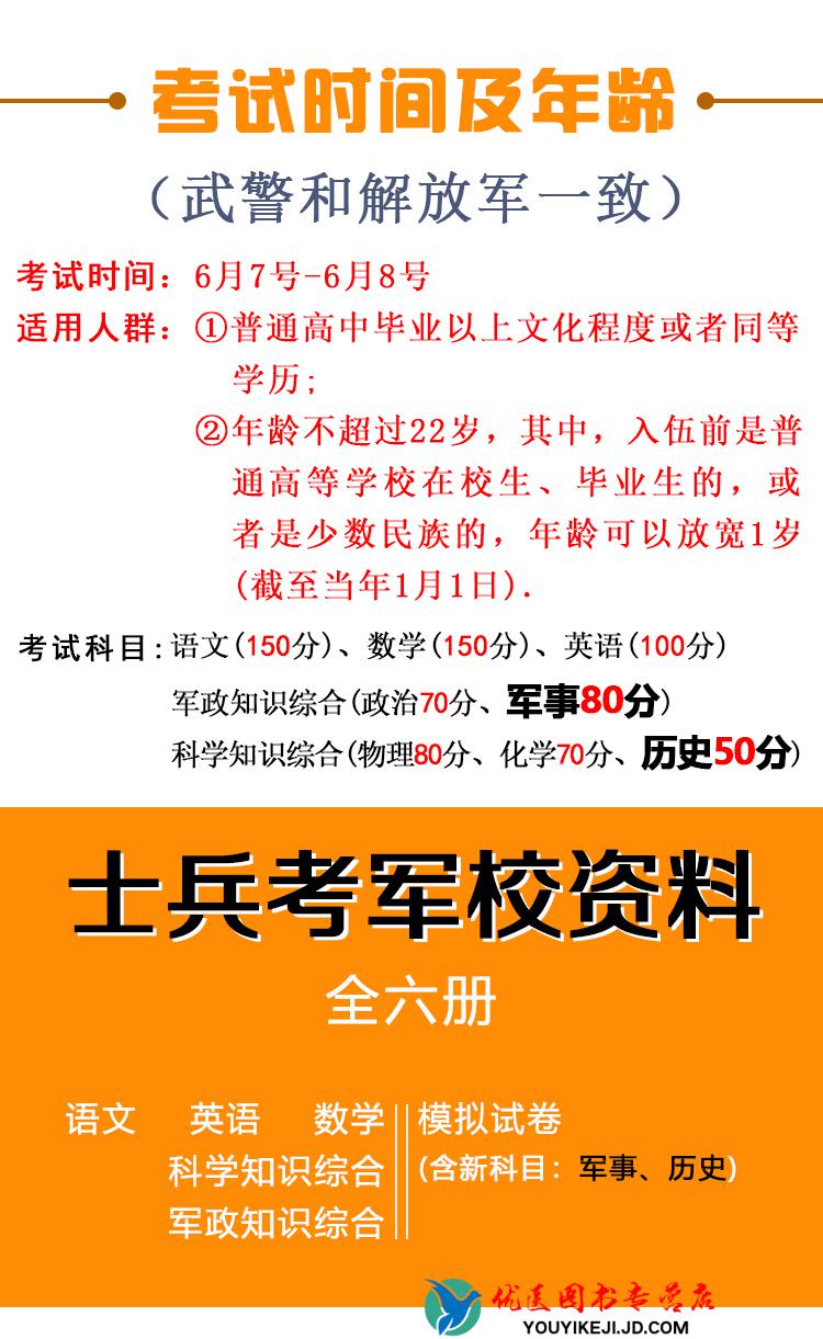 军考备考2022教材武警士兵考军校复习资料军考历史军事模拟卷真题
