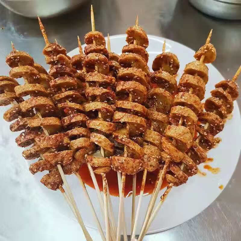 手工面筋串烧烤油炸锅烧烤半成品新鲜生面筋串批发30克 手工面筋20个*