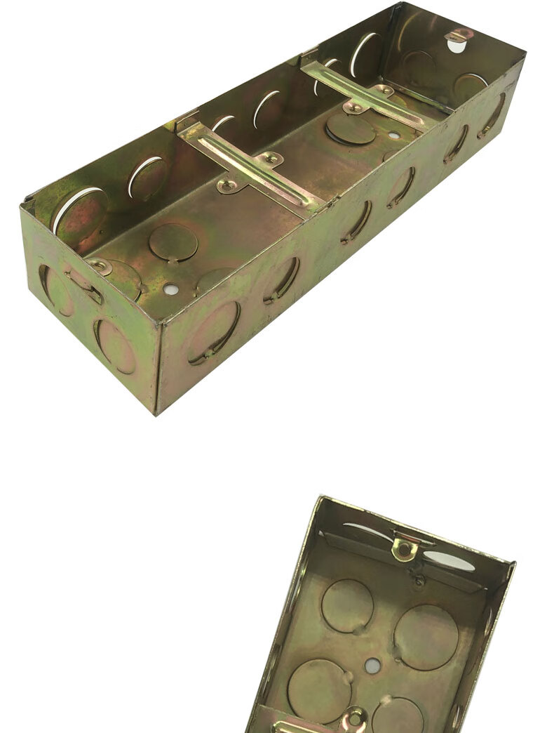 加厚金属铁底盒86型明暗装预埋盒墙壁地盒插座开关盒接线盒下过线 碰