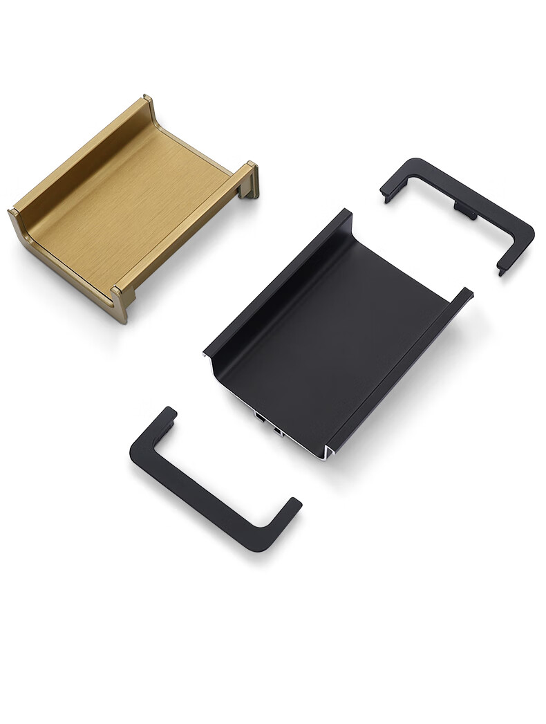 铝合金橱柜免拉手型材厨房柜体隐形拉手嵌入式隐藏l型暗拉手上柜20cm