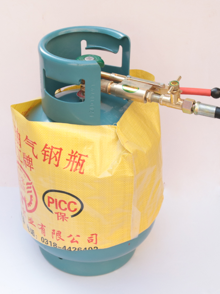 液化气煤气钢瓶充气两用枪全铜新型式自闭角阀双用充装导倒管15米标准
