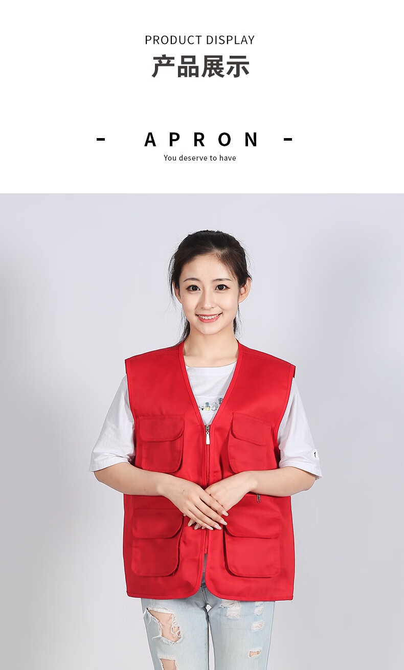 志愿者马甲定制印logo摄影导演记者工作服定做印字多口袋马夹订做灰色