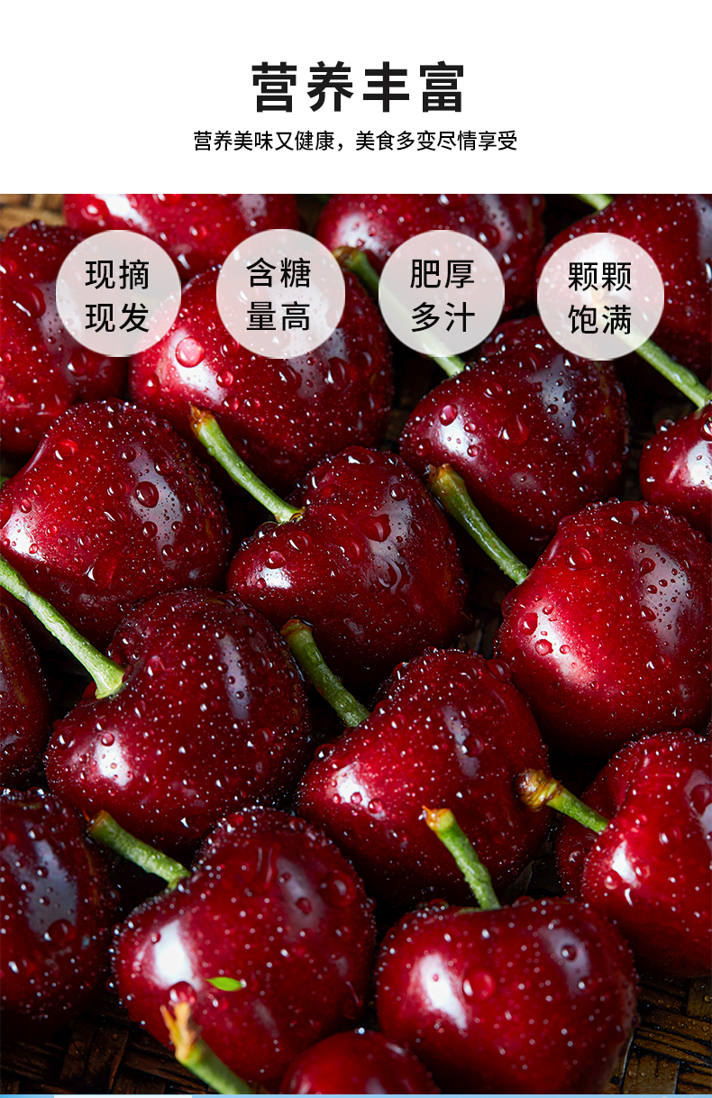 烟台美早特大樱桃国产5j车厘子孕妇新鲜水果山东现摘顺丰5斤 2000g jj