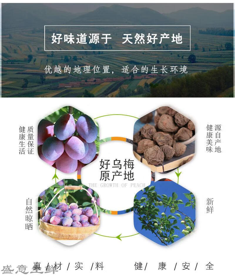 乌梅干 原味乌梅无糖乌梅中乌梅干泡茶泡水无硫熏四川乌梅干 精选乌梅