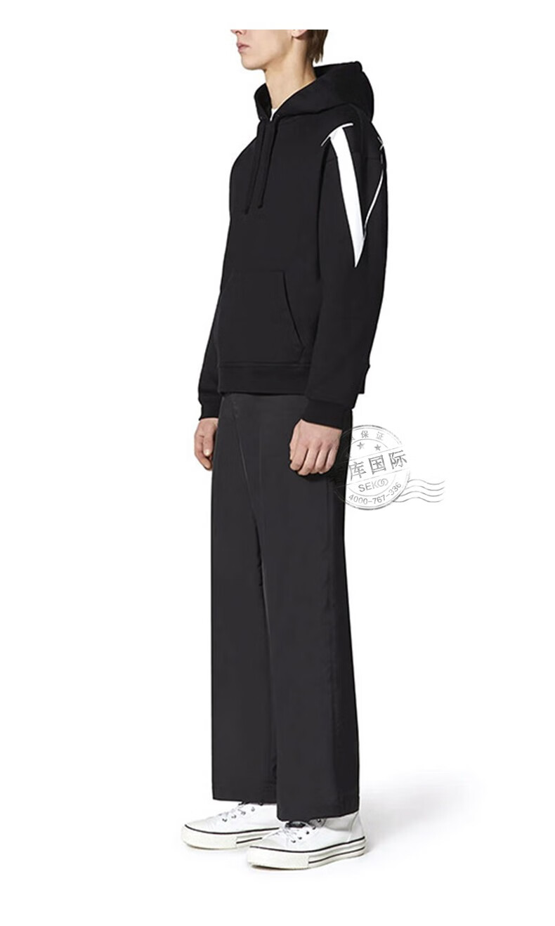 valentino华伦天奴卫衣男士字母印花休闲连帽套头卫衣uv3mf14h 6lr 0