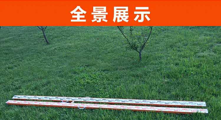 2米3米木质铝合金红黑水准尺红黑字刻度三四等测量水准尺米数尺铝合金