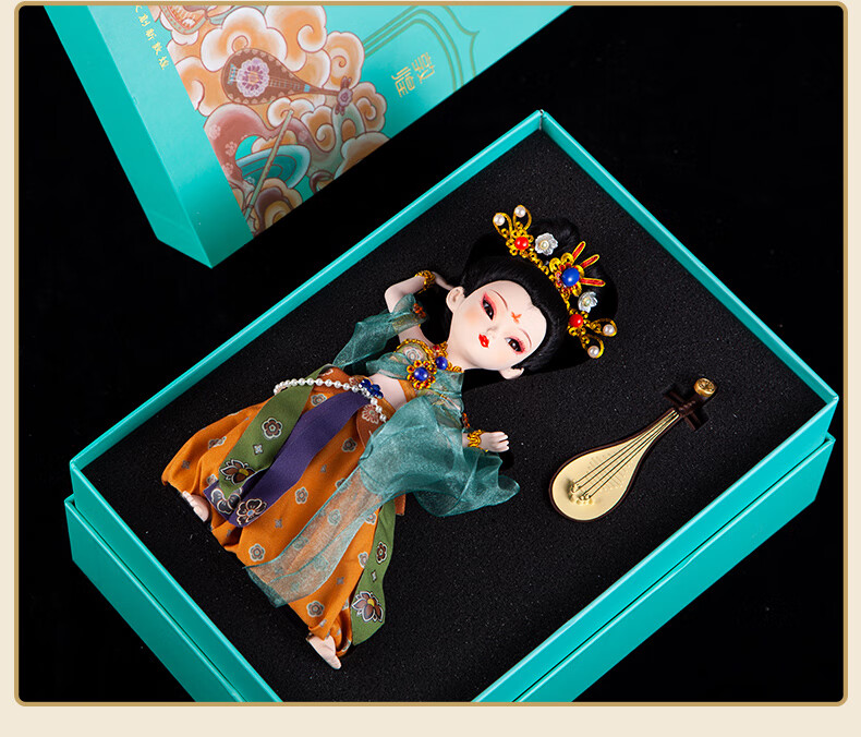 北京特色纪念品人物摆件飞天人偶娃娃旅游送老外文创礼物敦煌飞天箜篌