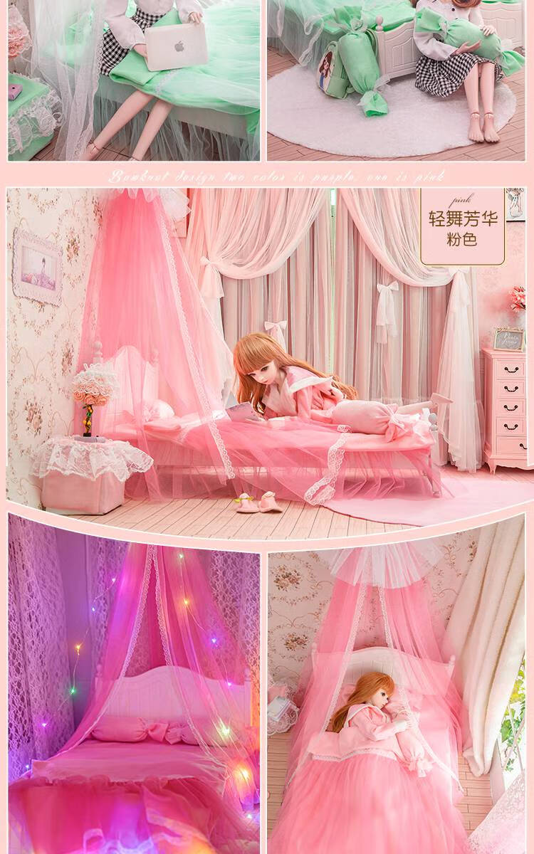 芭比娃娃房子 60厘米娃娃的公主床屋子豪华芭比十二星座家具配饰房子