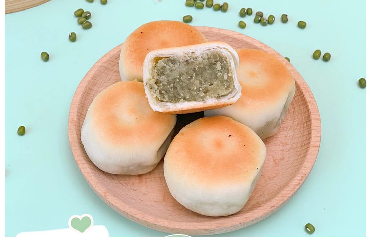 麦小白纯手工冰皮绿豆饼福建莆田特产新鲜绿豆糕点休闲零食330g盒绿豆