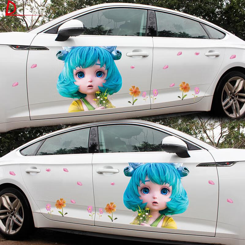 五菱宏光mini车贴拉花蔡文姬个性创意车身划痕王者汽荣耀纸 五菱宏光