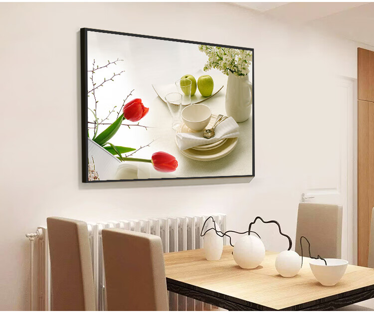 餐厅挂画现代简约歺厅饭厅墙面装饰画厨房墙画单幅壁画小清新水果g款