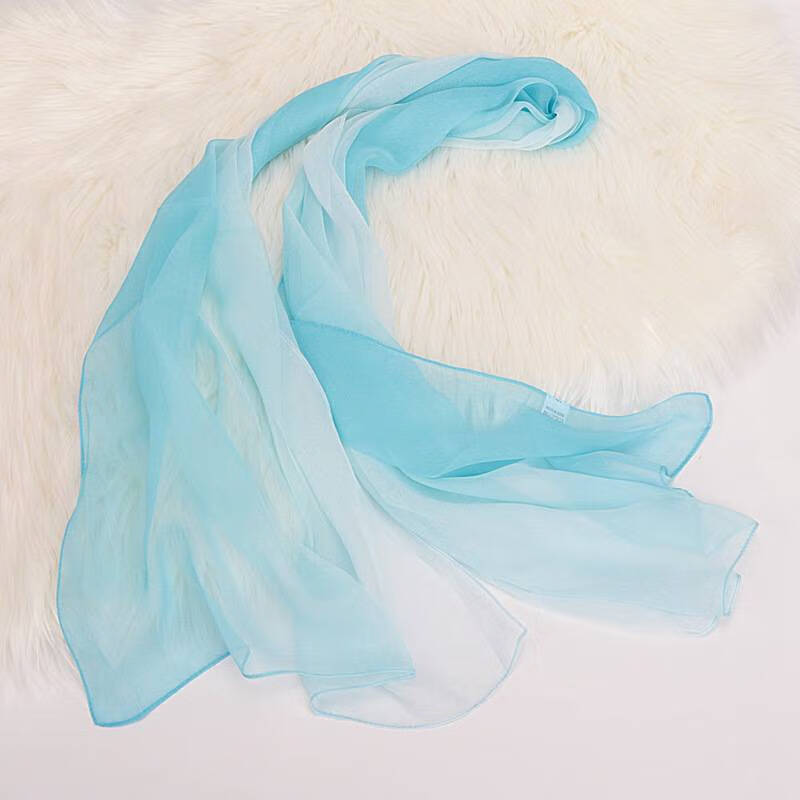 形体礼仪渐变丝巾女培训走秀表演纱巾乔其纱围巾练功舞蹈丝巾 渐变