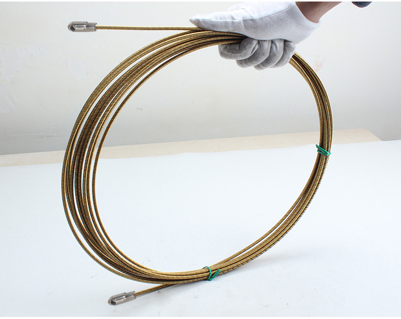 电工穿线器钢丝拉线拽线引线器弹簧手动电线引导头穿线暗管 轮头)实心