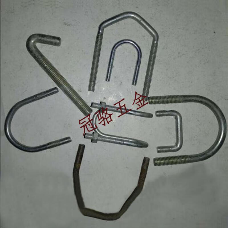 国标钢管u型卡螺丝镀锌u型丝圆管卡箍u型螺栓管卡水管固定卡抱箍m815