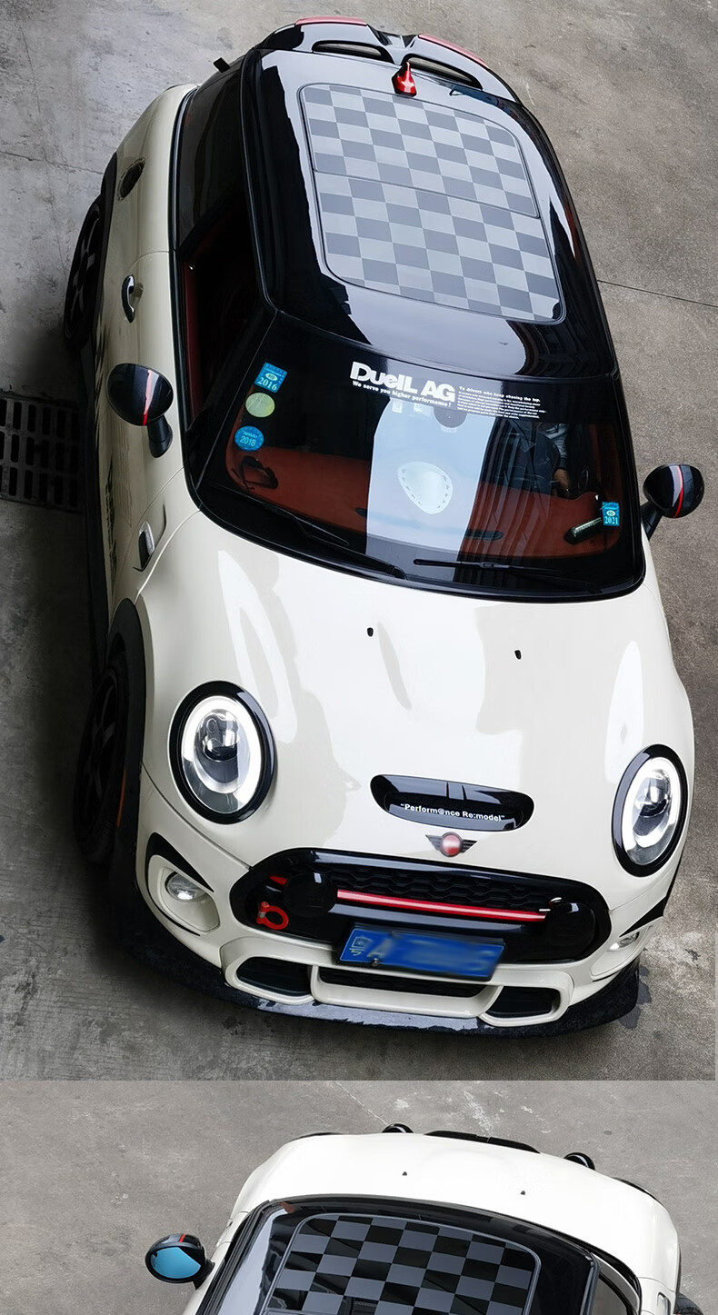 2022新款适用于minicooperr56r60f56f55黑边车窗外压条拉花装饰黑化