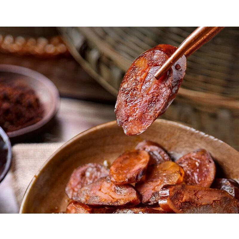 浙江绍兴安昌古镇特产酱腊肠香肠传统工艺制作自制熟菜500克 酱排骨