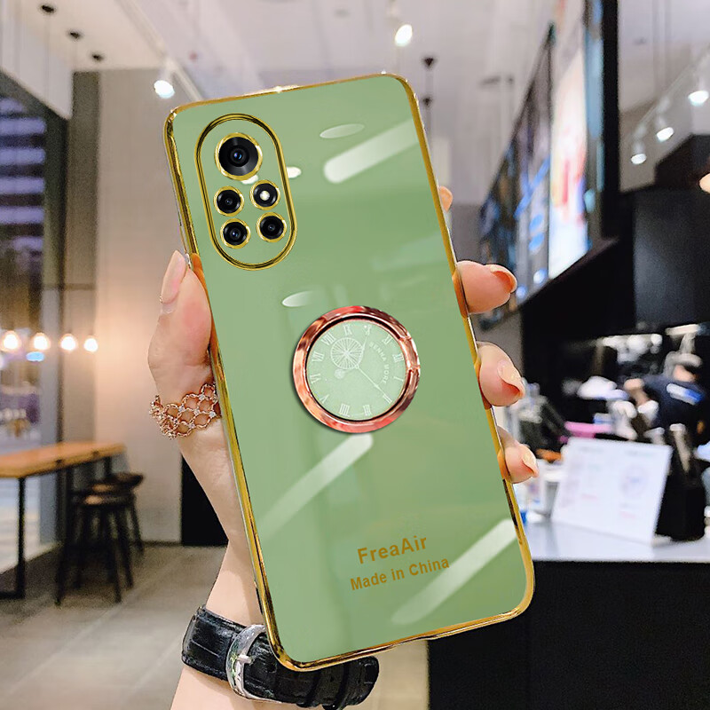 华为nova8手机壳创意时钟指环支架nova8pro全包保护套防摔nova8硅胶软