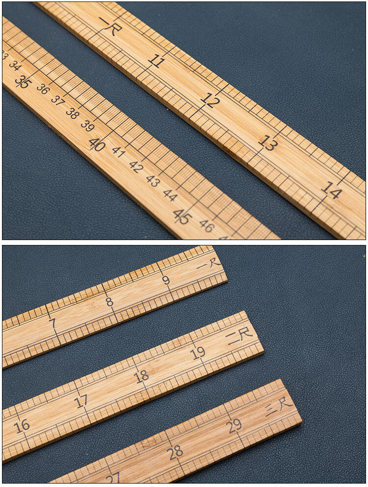 服装裁剪市寸木尺 裁缝测量衣服竹尺1米 教学直尺量衣尺缝纫工具 一尺