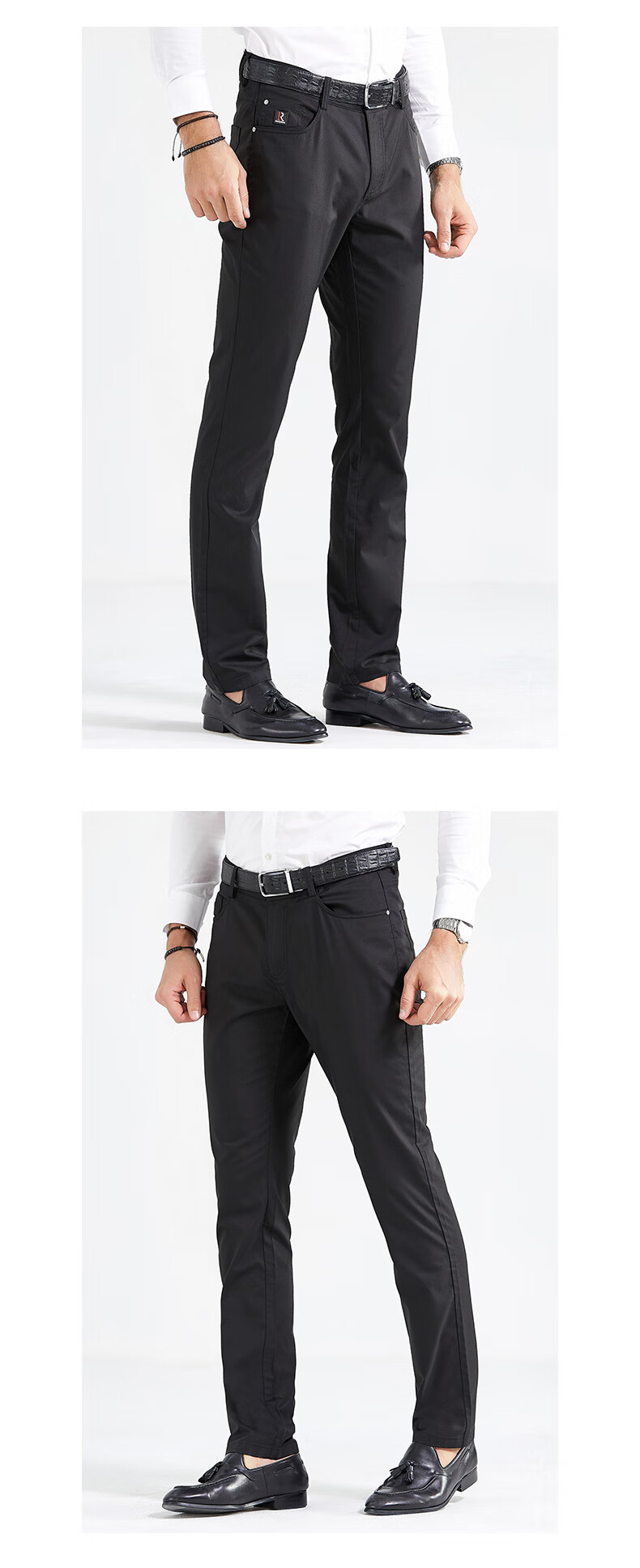 raidyboer雷迪波尔夏季男士时尚经典商务修身版型休闲裤307870黑色