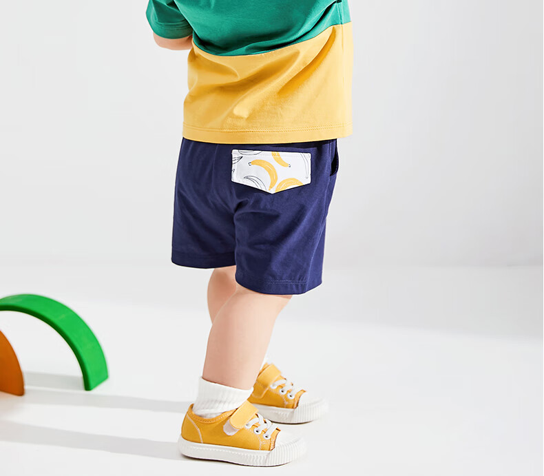 男童夏装儿童裤子夏季薄款外穿幼儿休闲裤小童运动短裤牛仔蓝110cm