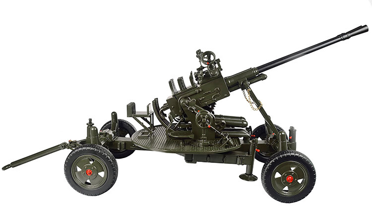 双37高射炮模型合金属静态65式37毫米双管高炮防空炮军模摆件工艺品
