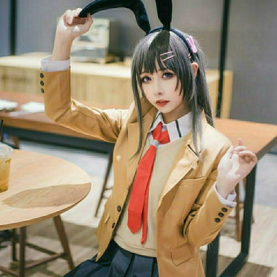 千易色樱岛麻衣学姐头饰发卡兔耳朵青春猪头少年不会梦到兔女郎学姐