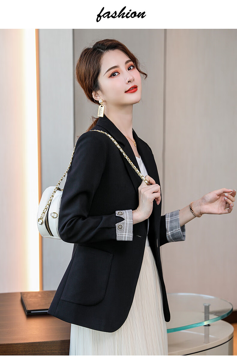 女装 小西装 秦菲(qinfei) 秦菲 感炸街小西装外套女春秋2021新款韩版