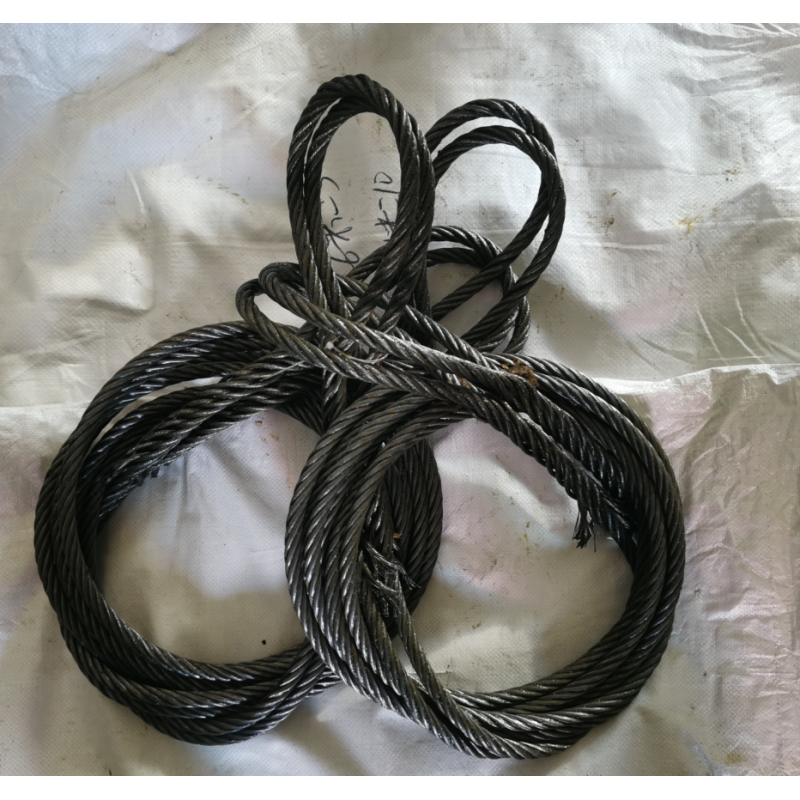 1012mm14mm16mm18mm插编钢丝绳吊索具编头双扣起重吊装油丝绳子乳白色