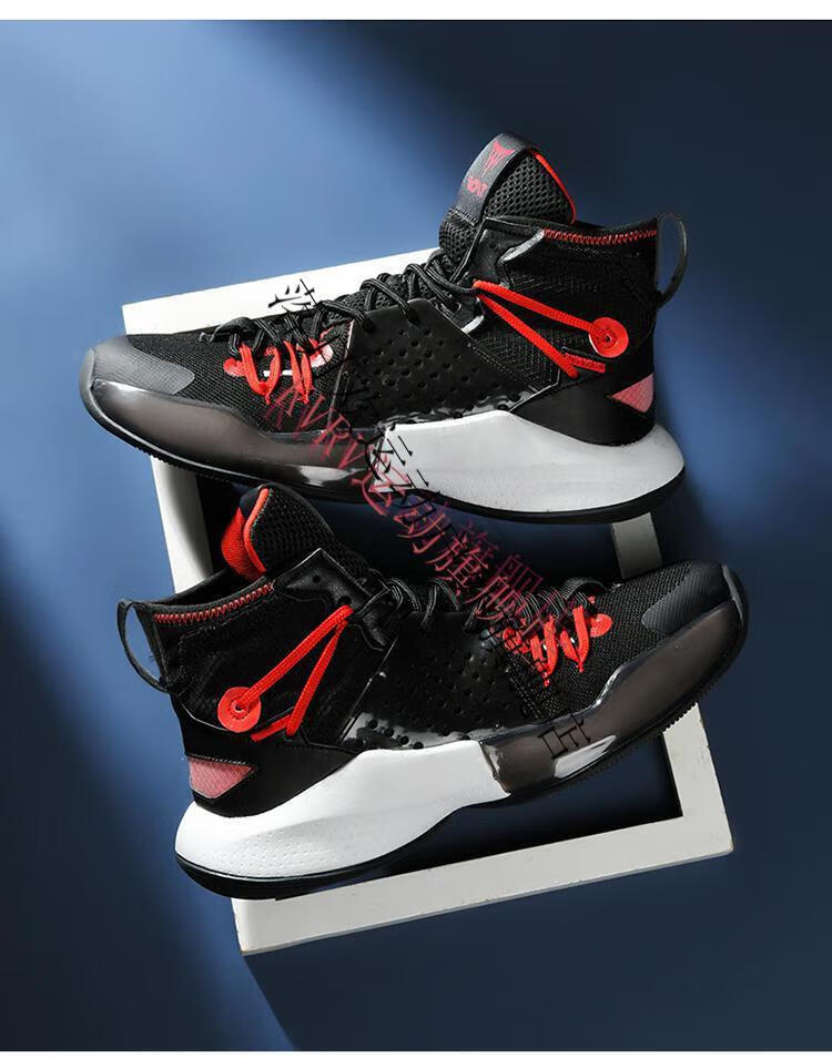 音速8篮球鞋减震耐磨防滑摩擦响实战高帮战靴运动鞋秋冬季 q11黑红 45