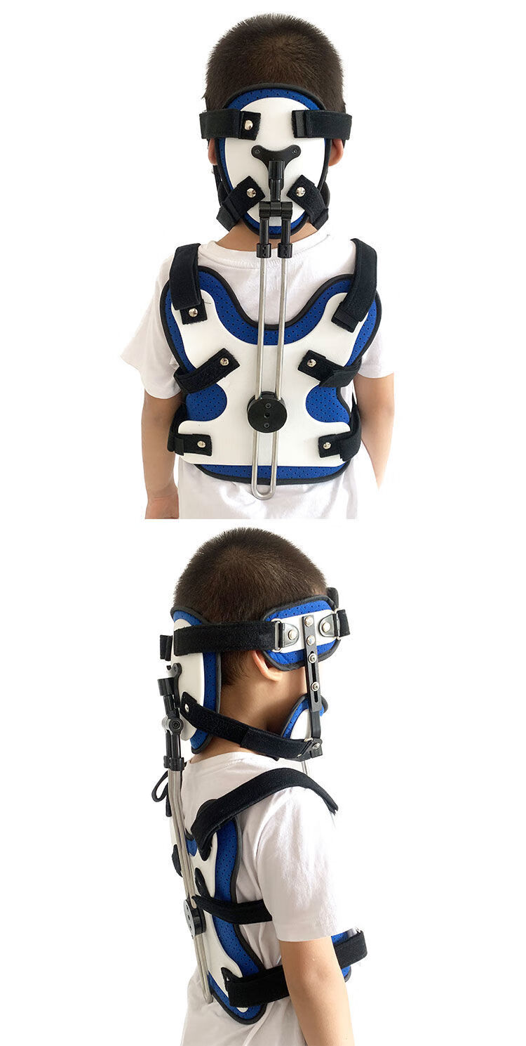 儿童可调节头颈胸固定支具医用斜颈固定器歪脖矫形支架护具 u型款 l码