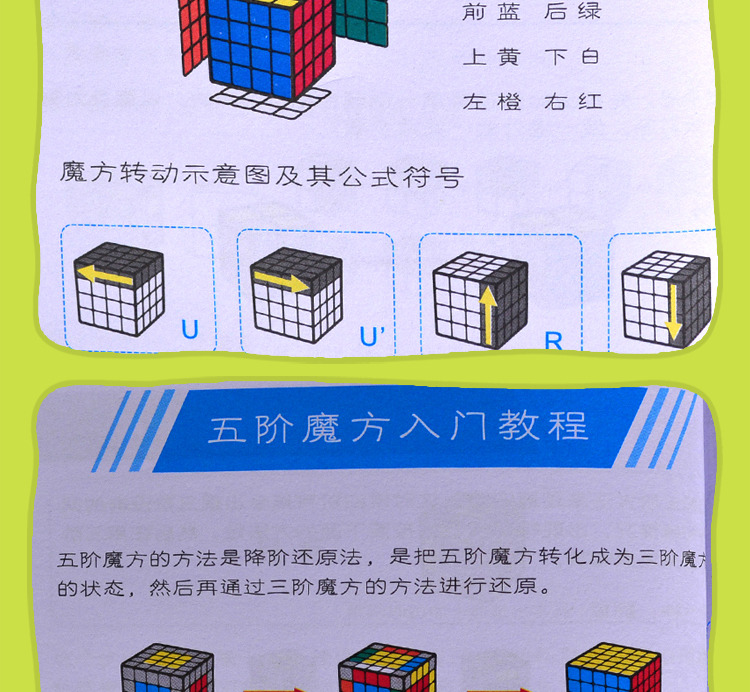 練習訓練三階魔方公式教程書說明圖口訣全套魔方秘籍實色楓葉3件套