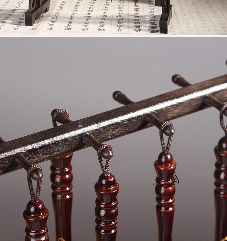 木笔挂毛笔挂简约现代挂毛笔的挂架书法毛笔山 12针树脂笔架【图片