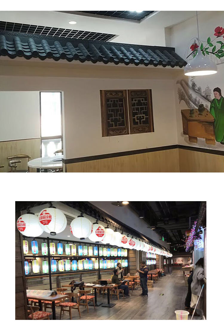 房屋塑料瓦片仿古瓦屋檐装饰塑料琉璃瓦片中式古建门头一体仿古屋檐假