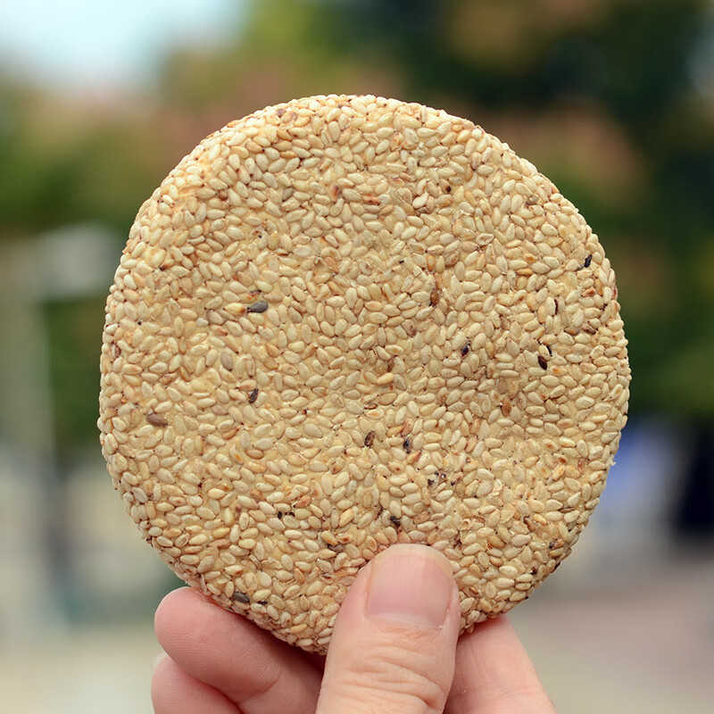 一份10个手工麦芽糖芝麻糖饼叮叮糖传统零食糖果江西特产5个黄芝麻5个