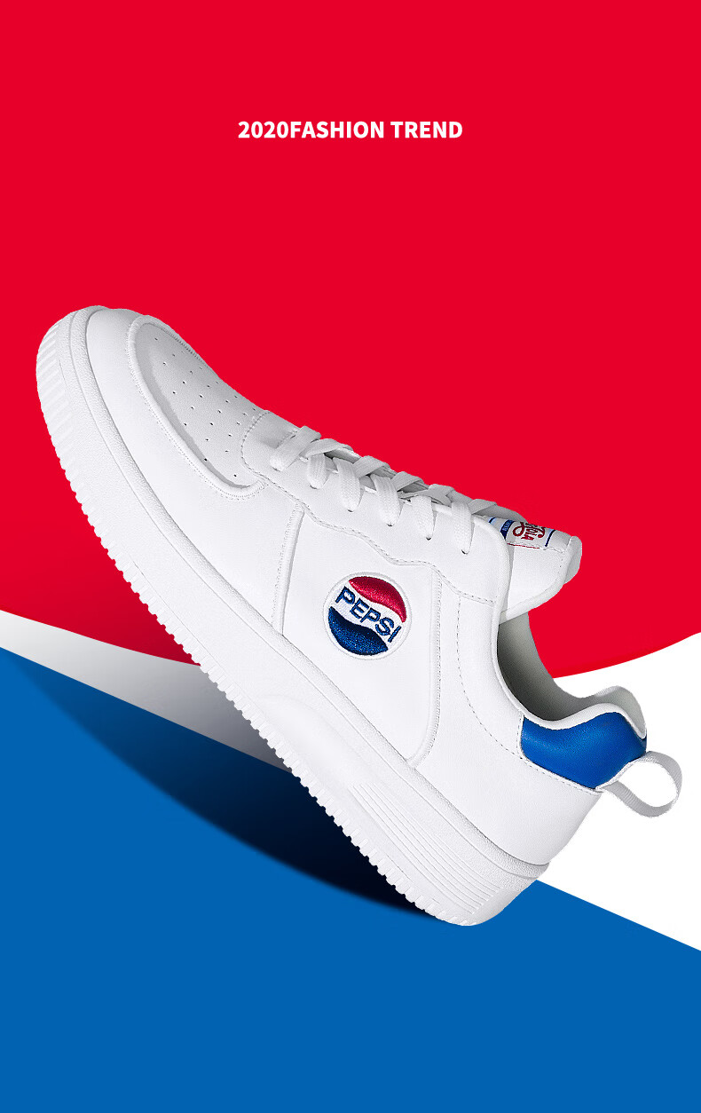 简约休闲鞋男士学生潮流百搭板鞋舒适运动小白鞋子男白百事蓝41男款