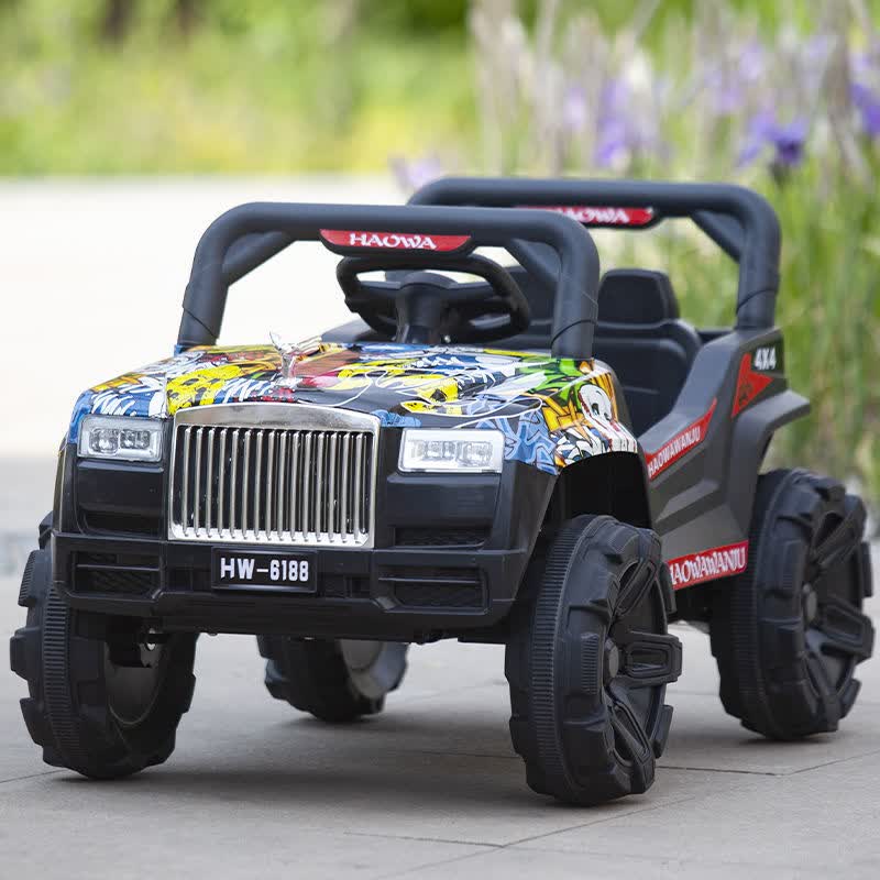 劳斯莱凘儿童电动车四轮越野车可坐人宝宝遥控充电汽车大款玩具车中国