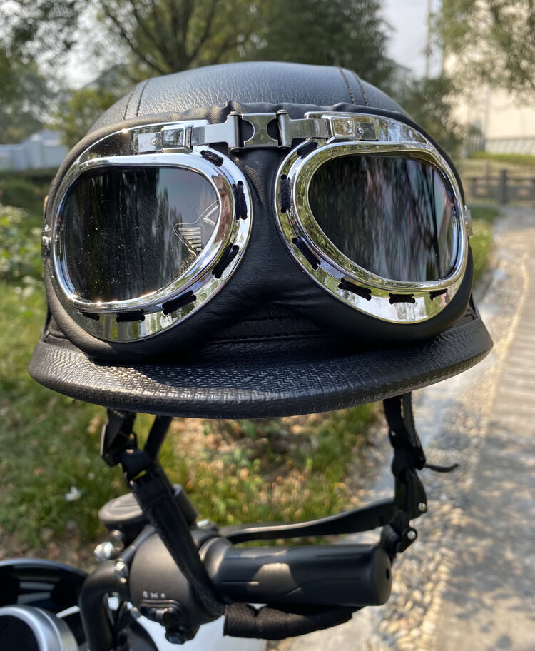 复古哈雷水瓢盔欧式摩盔63656668cm特大码xxxxl机车大头头盔半盔四季