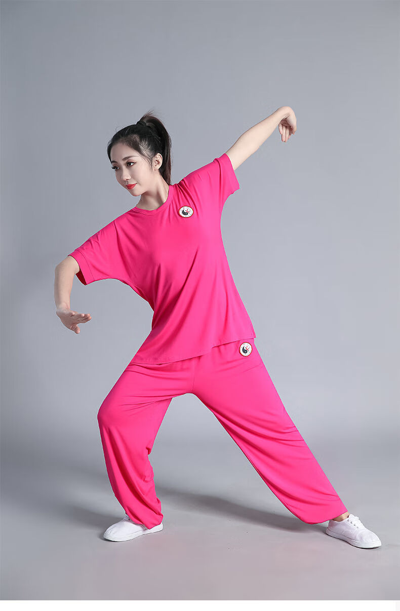 太极服男女春夏新款表演服中老年练功服武术服太极拳服中国风服装墨