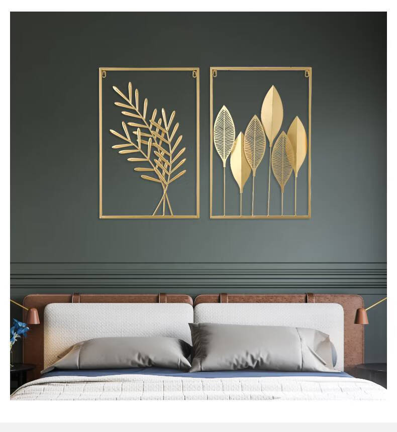 客厅轻奢铁艺墙面装饰挂件麦穗金属沙发背景墙壁挂床头餐厅壁饰画