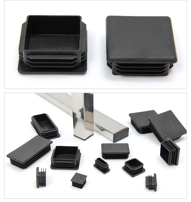 塑料不锈钢方管堵头内塞钢管盖帽管塞方形装饰盖封口盖桌椅脚垫方塞