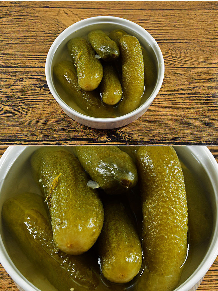 俄式酸黄瓜罐头750g东北酸黄瓜腌制小黄瓜酸脆泡菜西餐食材腌黄瓜 750