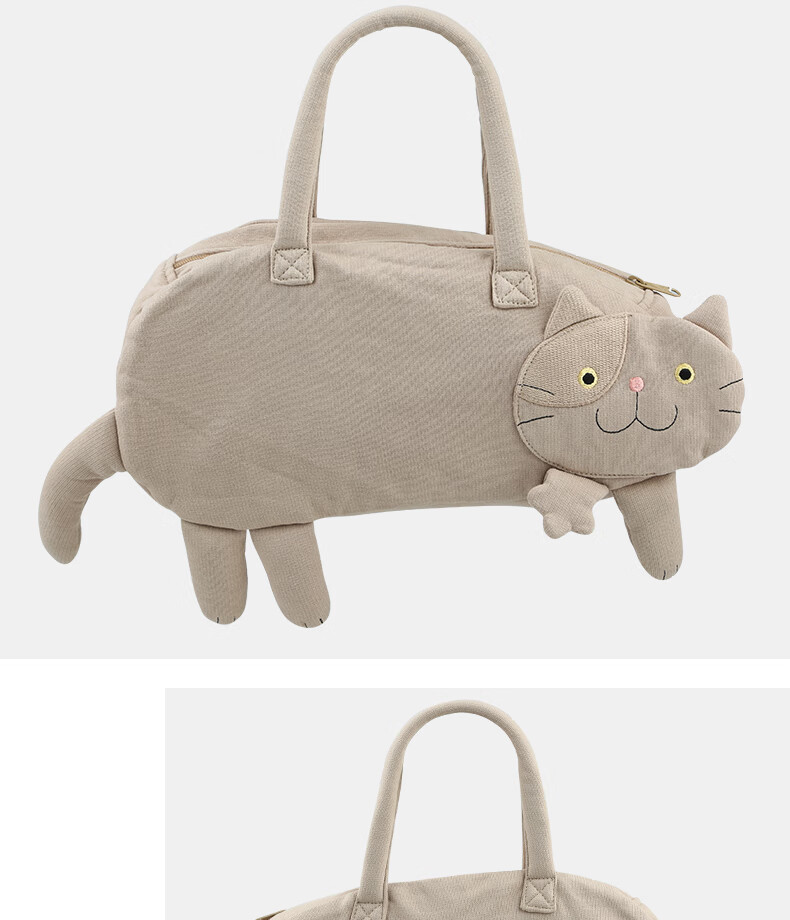 hikosencara卡拉猫猫咪手提包动物日系猫咪女包单肩包大容量包包黑猫