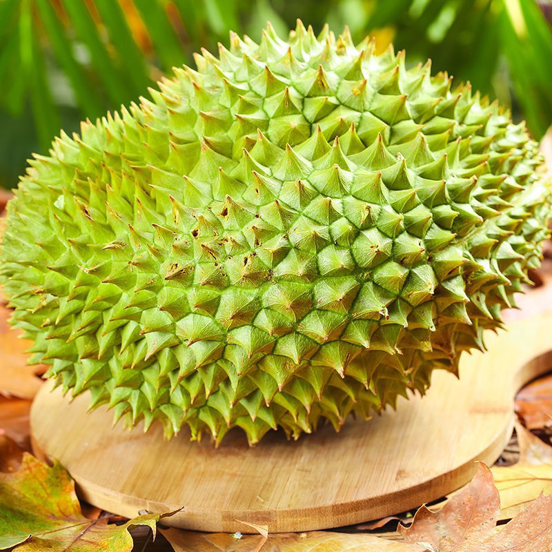 鲜其 泰国榴莲金枕头甲仑猫山王托曼尼榴莲带壳一整个水果现货 3-4